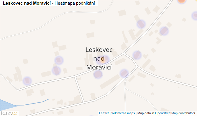Mapa Leskovec nad Moravicí - Firmy v části obce.