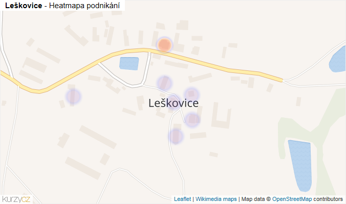 Mapa Leškovice - Firmy v části obce.