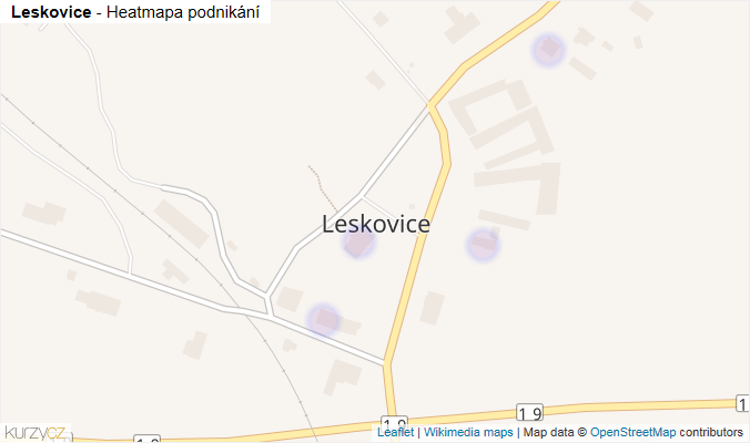 Mapa Leskovice - Firmy v části obce.