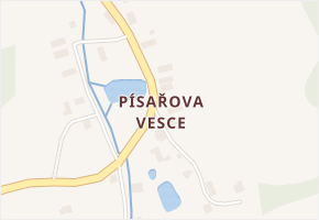 Písařova Vesce v obci Lesná - mapa části obce