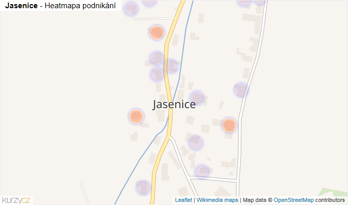 Mapa Jasenice - Firmy v části obce.