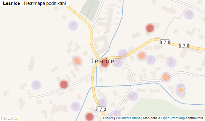 Mapa Lesnice - Firmy v části obce.