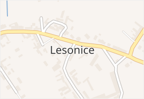 Lesonice v obci Lesonice - mapa části obce