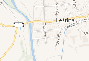 Boxanka v obci Leština - mapa ulice