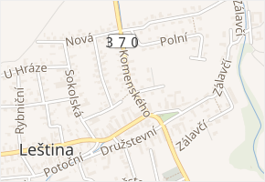 Komenského v obci Leština - mapa ulice