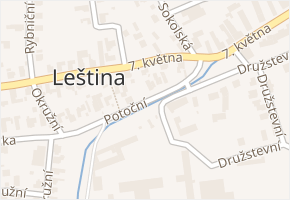 Potoční v obci Leština - mapa ulice