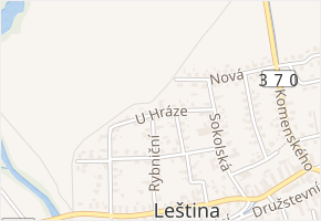 U Hráze v obci Leština - mapa ulice