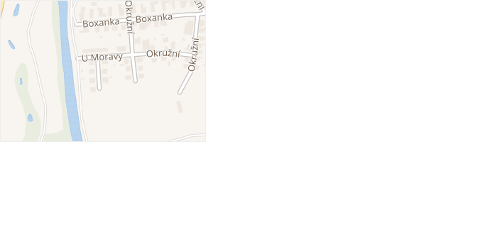 U Moravy v obci Leština - mapa ulice