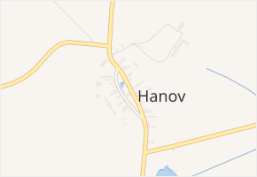 Hanov v obci Lestkov - mapa části obce