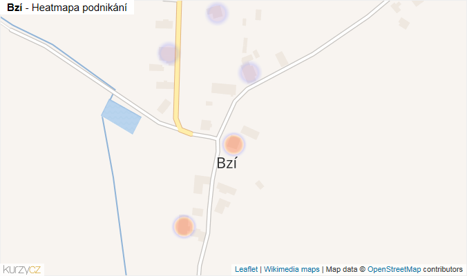 Mapa Bzí - Firmy v části obce.