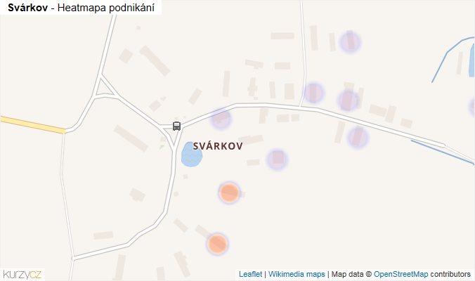 Mapa Svárkov - Firmy v části obce.