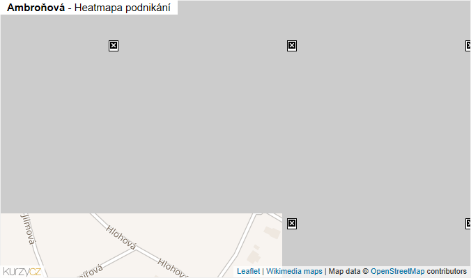 Mapa Ambroňová - Firmy v ulici.