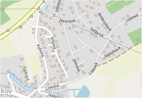 Jilmová v obci Letkov - mapa ulice