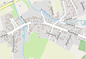 Plzeňská v obci Letkov - mapa ulice