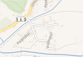 Podměstí v obci Letohrad - mapa ulice