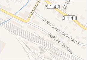 Tyršova v obci Letohrad - mapa ulice
