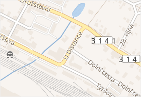 U Distance v obci Letohrad - mapa ulice