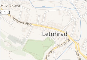 Úzká v obci Letohrad - mapa ulice