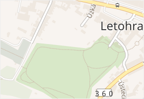Zámecký park v obci Letohrad - mapa ulice