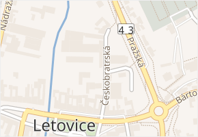 Českobratrská v obci Letovice - mapa ulice