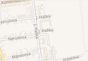 J. Haška v obci Letovice - mapa ulice