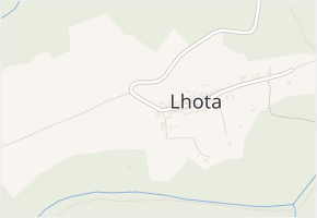 Lhota v obci Letovice - mapa části obce