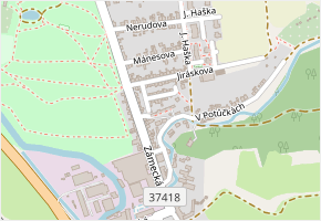 Na stráni v obci Letovice - mapa ulice