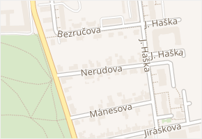Nerudova v obci Letovice - mapa ulice