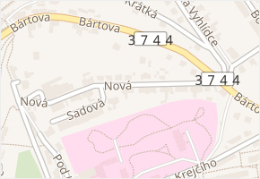 Nové město v obci Letovice - mapa ulice