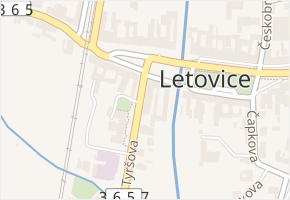 Tyršova v obci Letovice - mapa ulice