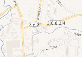 V domkách v obci Letovice - mapa ulice