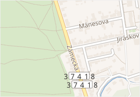 Zámecká v obci Letovice - mapa ulice
