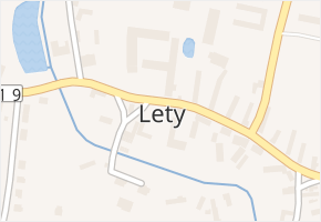 Lety v obci Lety - mapa části obce