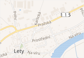 Dobřichovická v obci Lety - mapa ulice