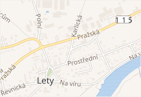 Karlická v obci Lety - mapa ulice