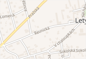 Řevnická v obci Lety - mapa ulice