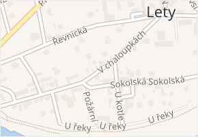 V chaloupkách v obci Lety - mapa ulice