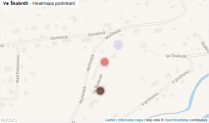 Mapa Ve Škabrdli - Firmy v ulici.