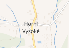 Horní Vysoké v obci Levín - mapa části obce