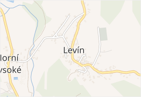 Levín v obci Levín - mapa části obce