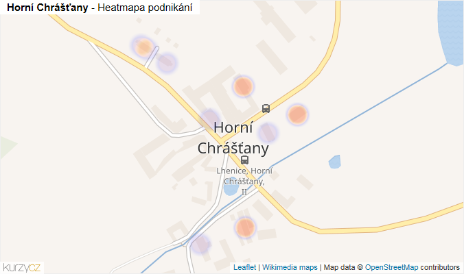Mapa Horní Chrášťany - Firmy v části obce.