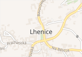 Lhenice v obci Lhenice - mapa části obce