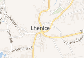Náměstí v obci Lhenice - mapa ulice