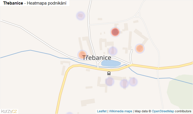 Mapa Třebanice - Firmy v části obce.