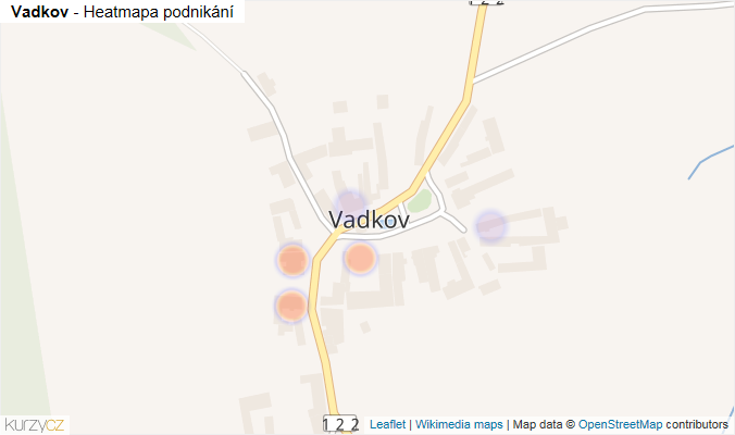 Mapa Vadkov - Firmy v části obce.