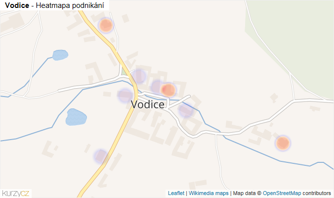 Mapa Vodice - Firmy v části obce.