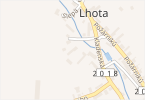 9. května v obci Lhota - mapa ulice