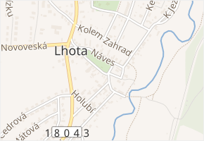Náves v obci Lhota - mapa ulice