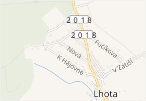 Nová v obci Lhota - mapa ulice