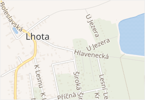 Hlavenecká v obci Lhota - mapa ulice